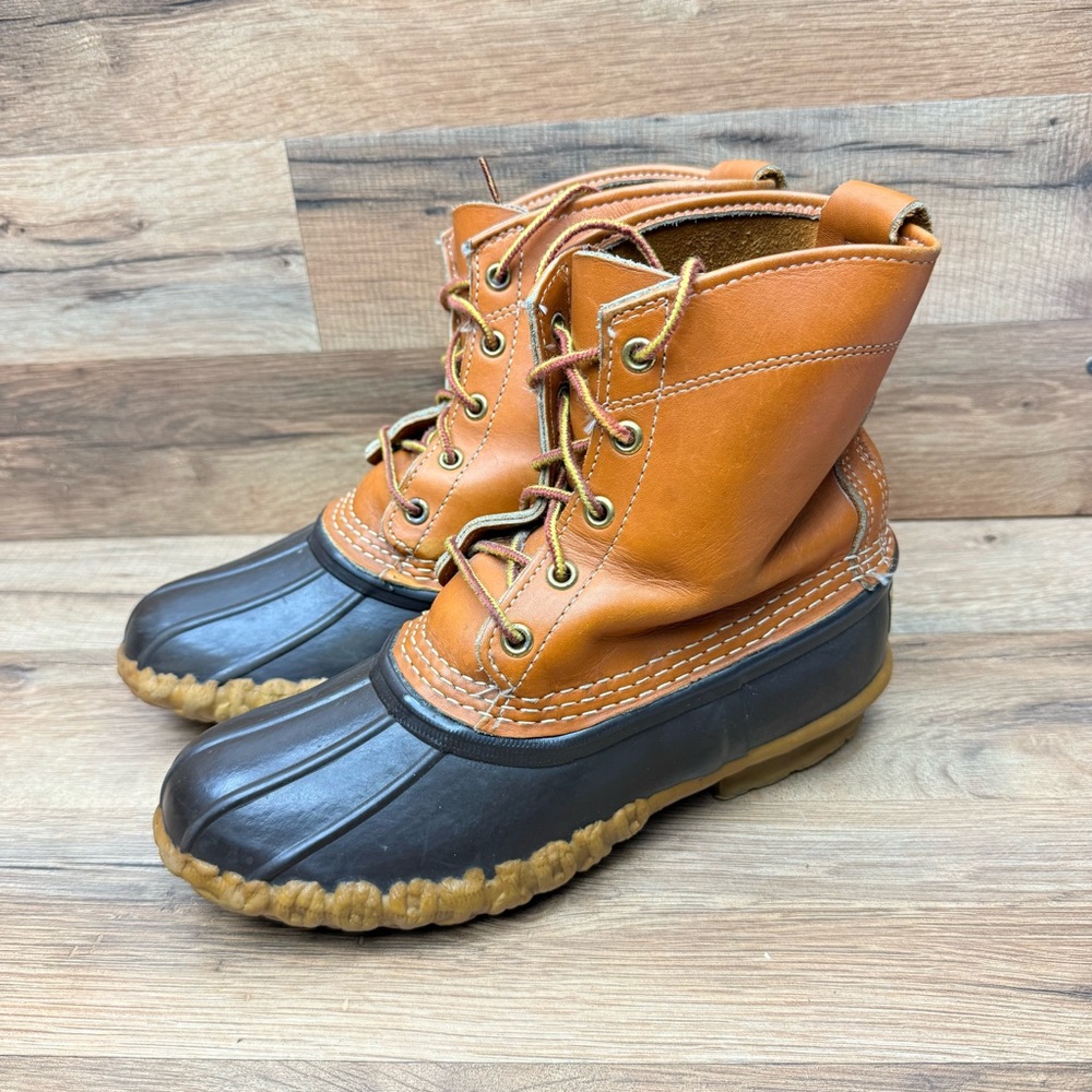 LL Bean Women’s Size 6 Freeport Maine Hunting Duck Boots Brown Boots Vintage - Picture 3 of 11